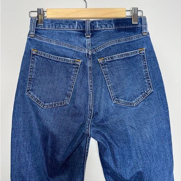 Abercrombie & Fitch Curve Love Ankle Straight Ultra High Rise Jeans Size 26 Blue - Picture 6 of 7